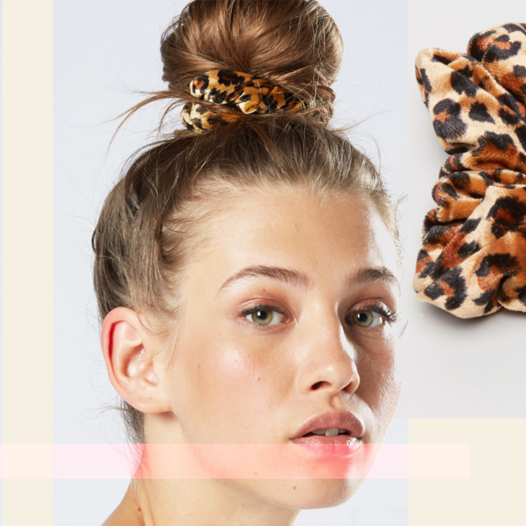 Leopard hair tie